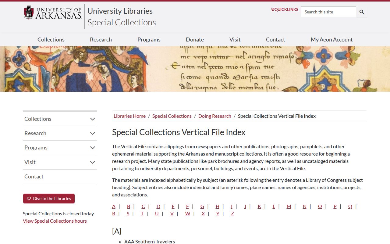 Fayetteville city directory research through University of Arkansas vertical files