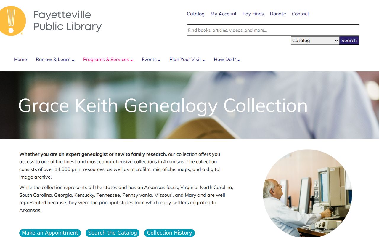 Fayetteville residents directory Grace Keith Genealogy Collection