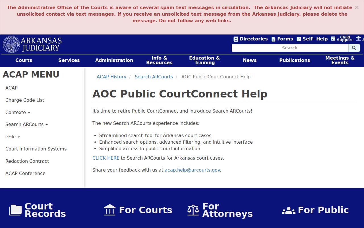 Fayetteville resident lookup guidance for Search ARCourts