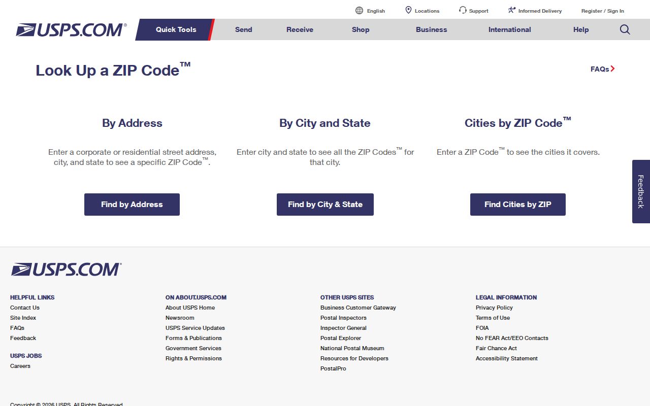 Fayetteville ZIP code directory USPS lookup